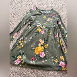Old Navy Green Floral Kids Dress